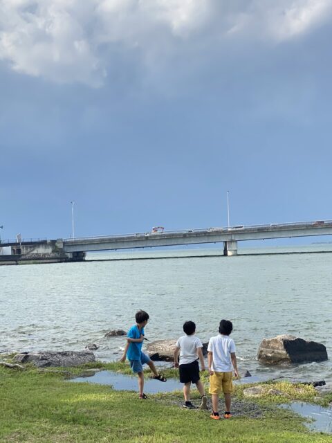 滋賀県　大津市　膳所城跡から見た近江大橋